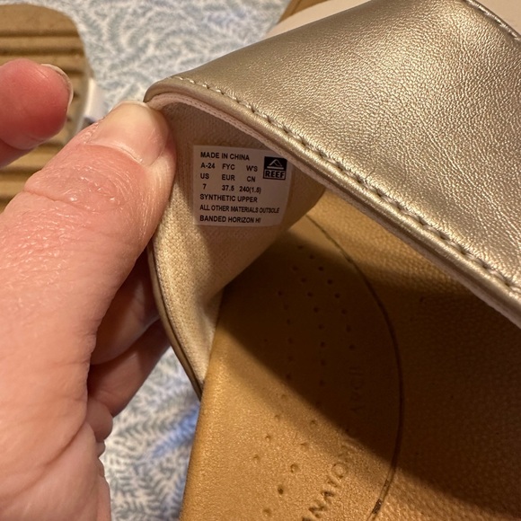 Reef Gold and Tan Slide Sandals - Picture 4 of 4
